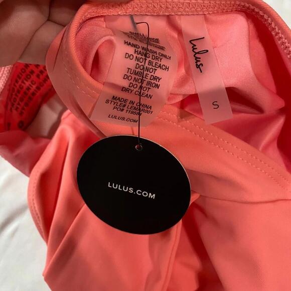 Lulus Vacation Calling Coral Pink O-Ring One-Piece Swimsuit - Picture 9 of 9